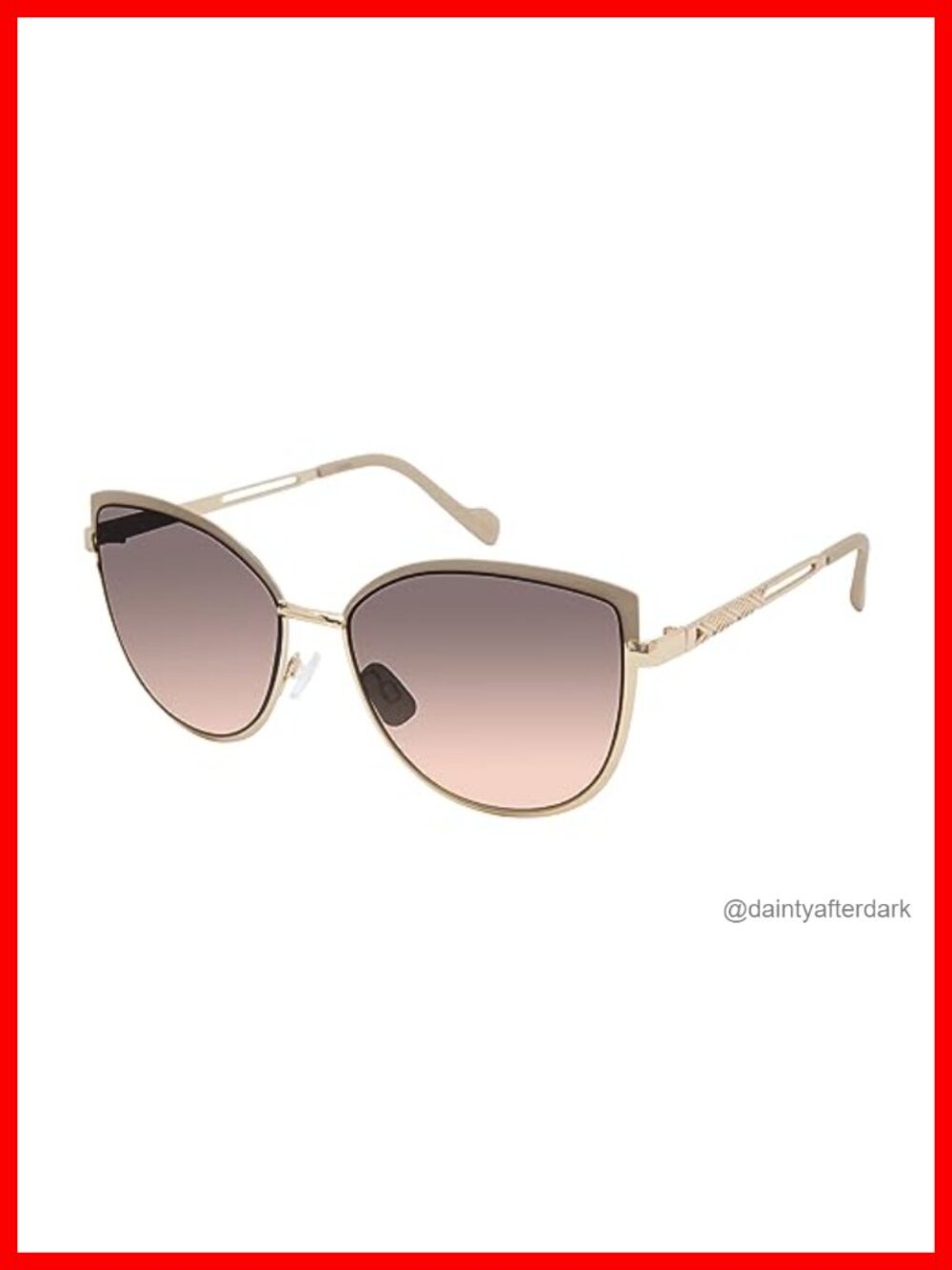 Cat Eye Sunglasses UV400 Metal Frame Lightweight Designer Eyewear